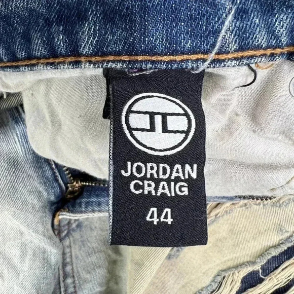 Jordan Craig Shredded Lager Men Shorts J3164SX Size 44 Blue Grunge Rock - Picture 4 of 16